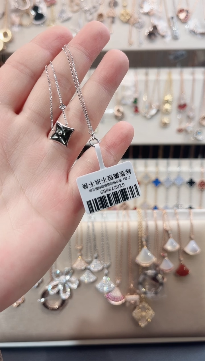 【闪购商品】贝壳（贝母）套链18K金镶嵌18K金镶嵌钻石 K白 