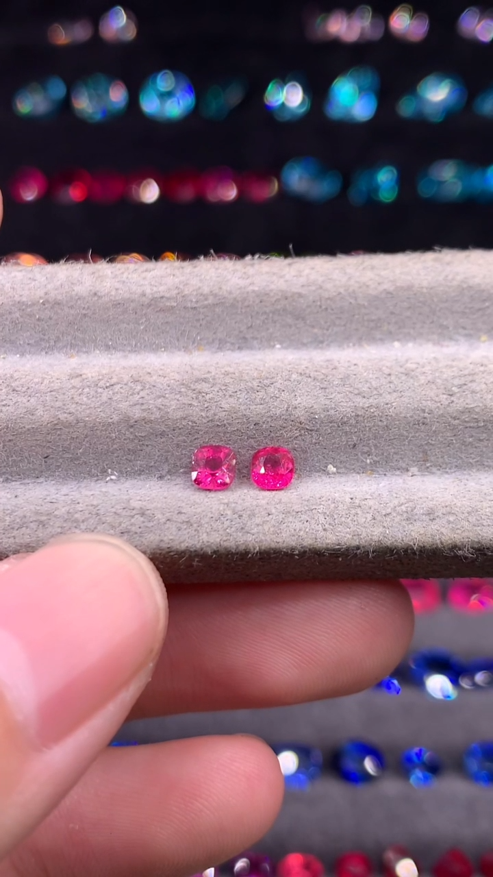 裸石尖晶石0.61克拉亮色热粉马横盖儿