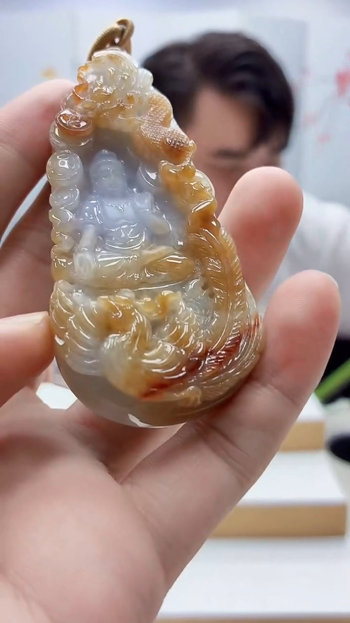 未镶嵌定制翡翠5060bb-毛货挂件78
