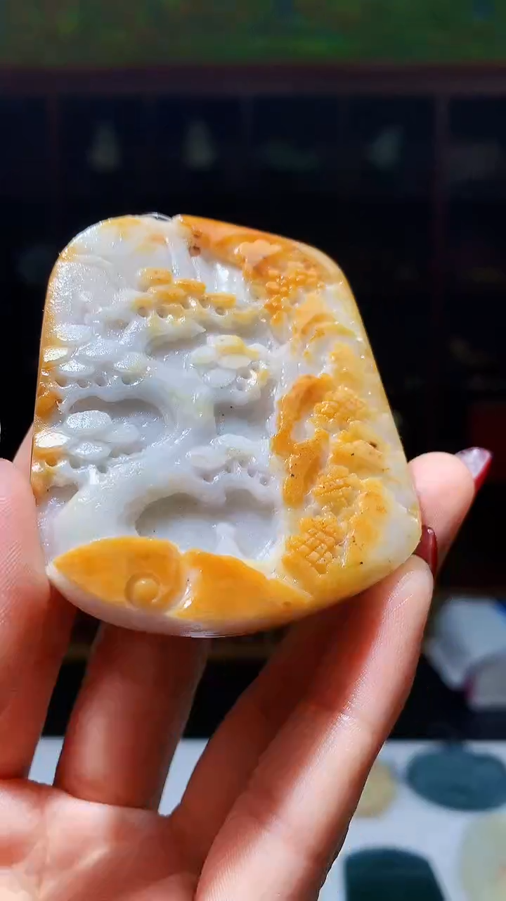 【闪购商品】定制翡翠未镶嵌1049hm-毛货挂件41