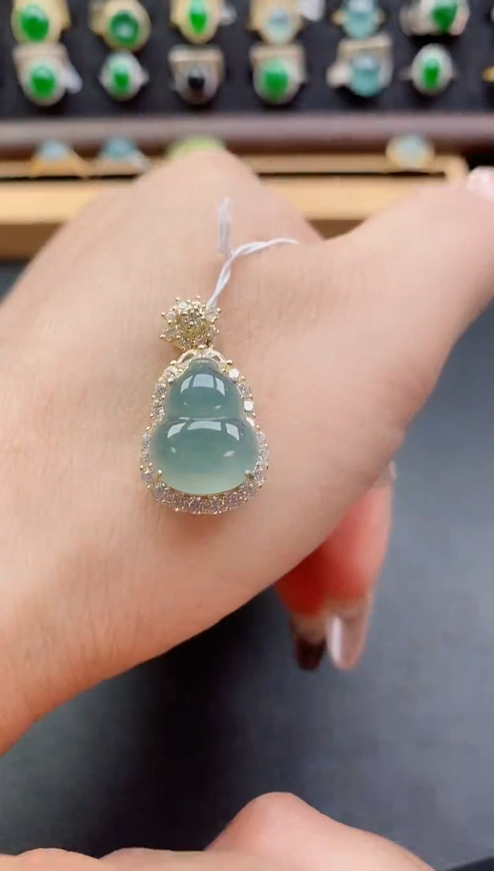 吊坠(不含链)银S925镶嵌翡翠1