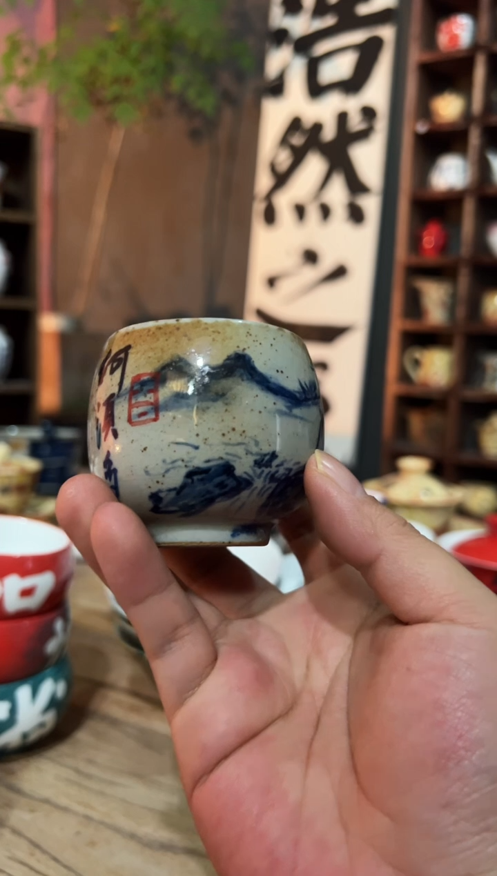 观云听雨原创手绘茶具