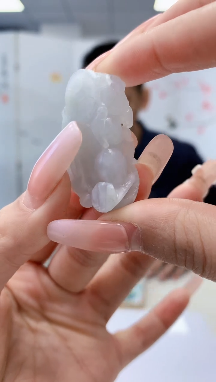 【闪购商品】定制翡翠未镶嵌3916lr-毛货挂件176