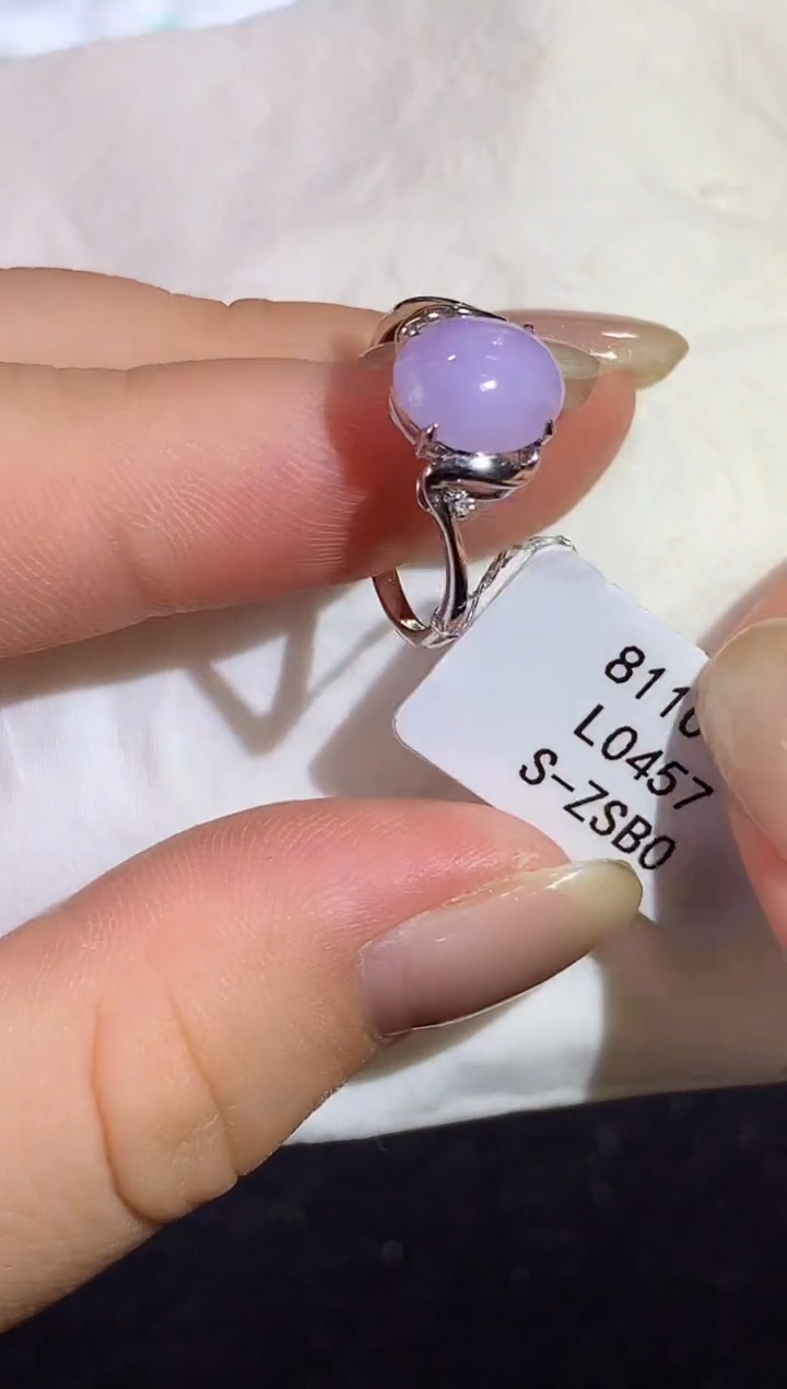 翡翠戒指18K金镶嵌L0457多样性发其一