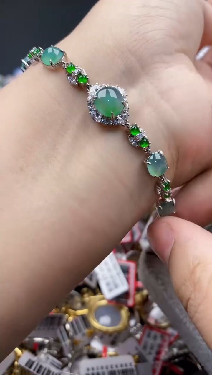 翡翠银S925镶嵌戒指13-13-13--8