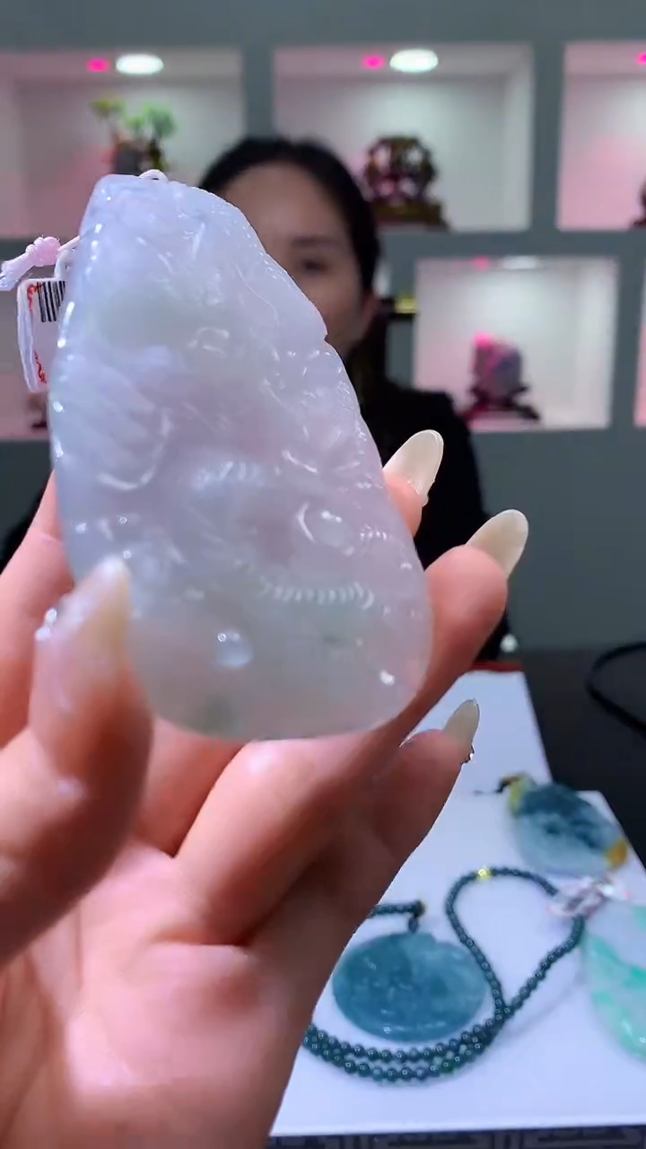 【闪购商品】定制翡翠未镶嵌8023jj-毛货挂件14