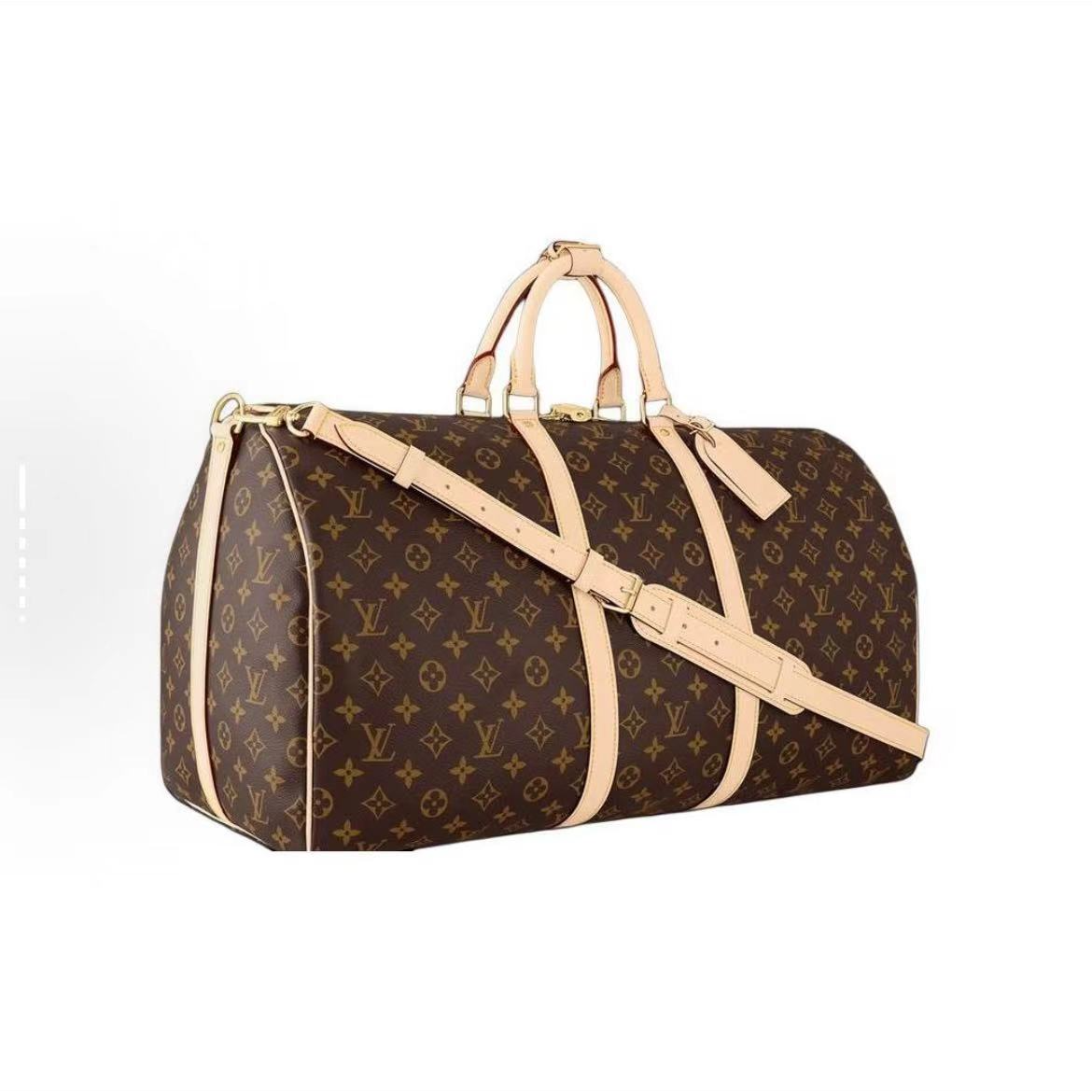 99新 LouisVuitton/路易威登 Keepall55老花拼植鞣革 旅行袋