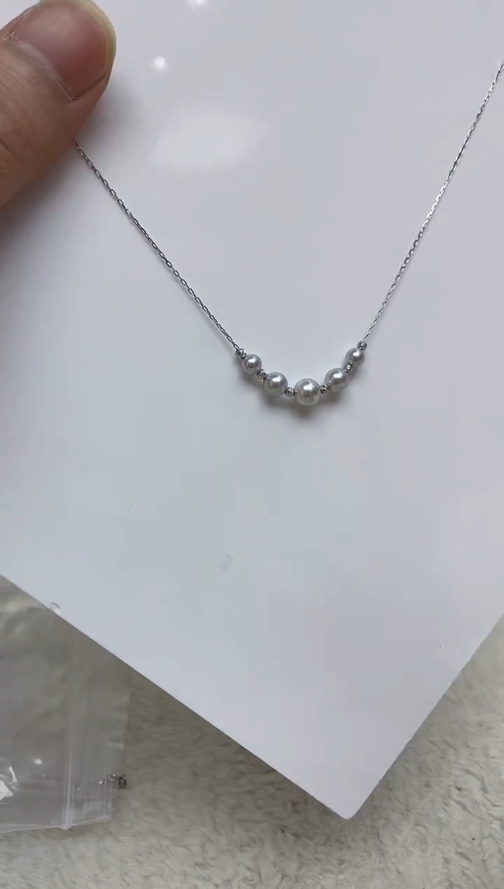 颈饰银S925镶嵌海水珍珠  
