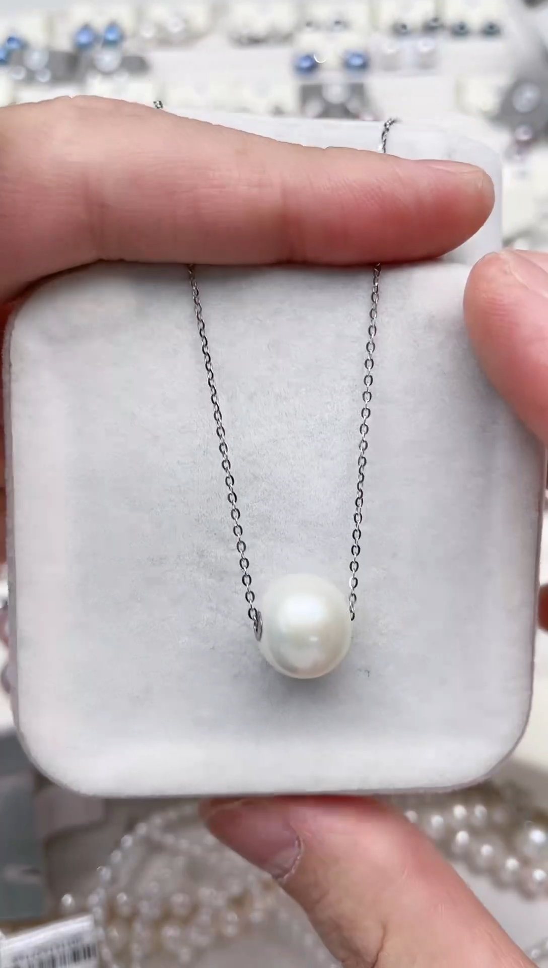 【闪购商品】淡水珍珠吊坠(不含链)18K金镶嵌吊坠