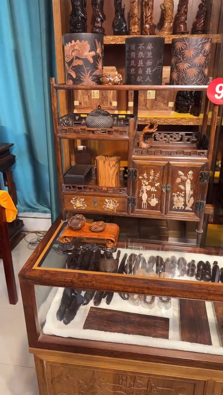 【闪购商品】木木艺缅花镶嵌横博古架1800.888