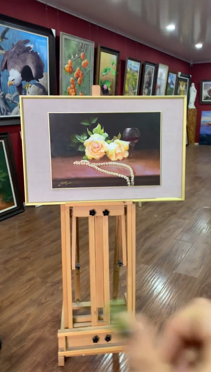 油画纯手绘油画 带装裱 55*65出门