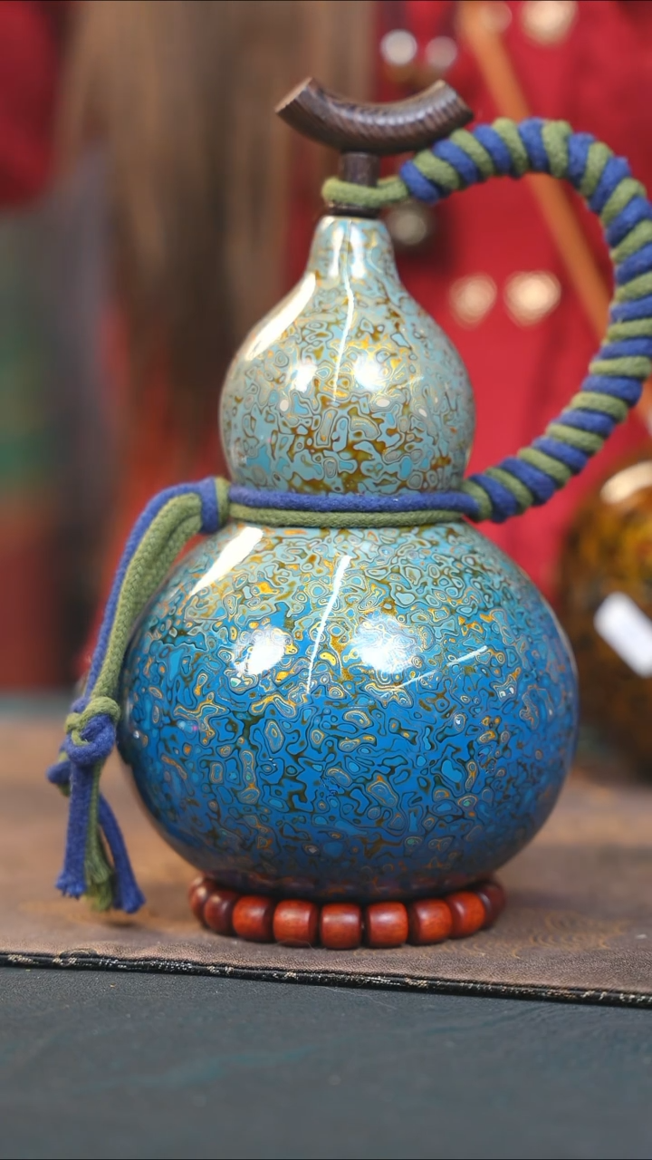 【闪购商品】WX389漆艺酒葫芦不包手串及旋转底座