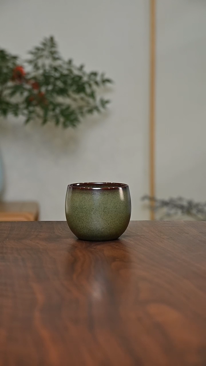 暖心杯 矿石釉 微瑕 朱法喜款