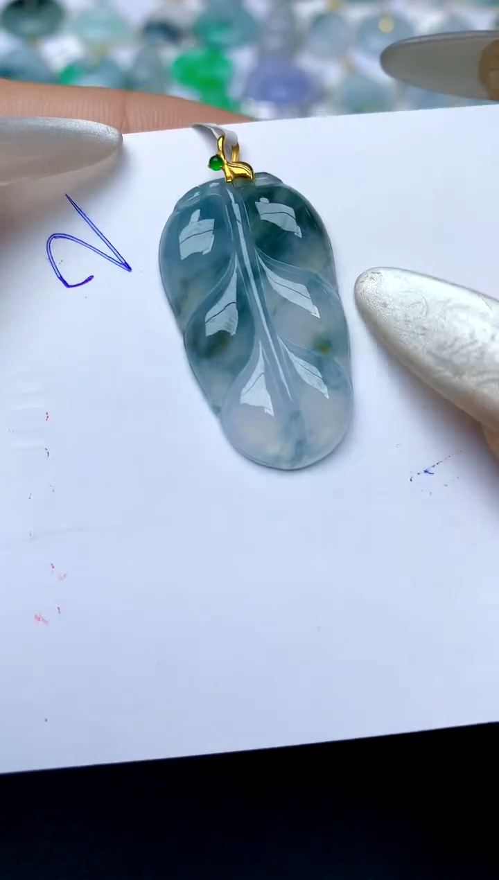 【闪购商品】翡翠颈饰18K金镶嵌2天然A货翡翠