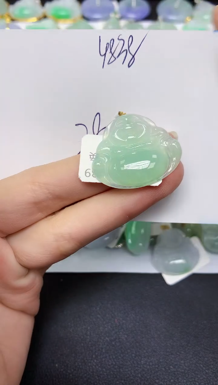 【闪购商品】翡翠18K金镶嵌颈饰天然翡翠A货