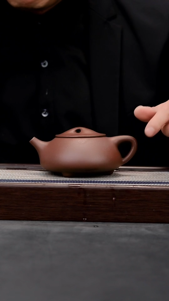 【闪购商品】紫砂茶壶老紫泥全手景舟石瓢