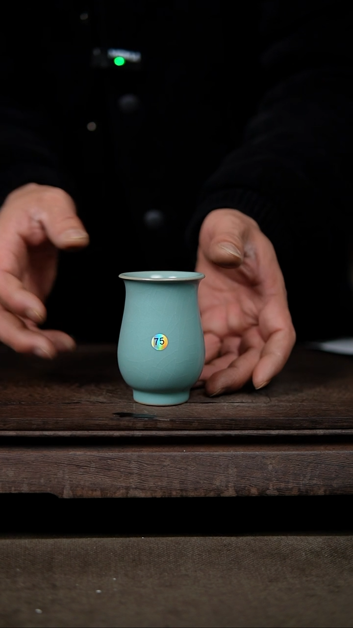 【闪购商品】杯仿古天青纯手工高玉兰一级75