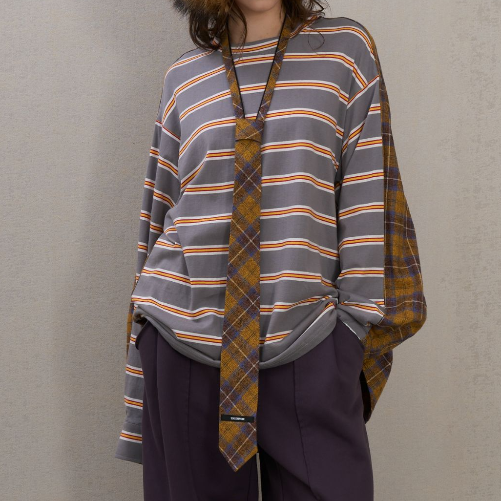  【LOCAT】 senseaweek   撞色格纹可调节领带  SA938