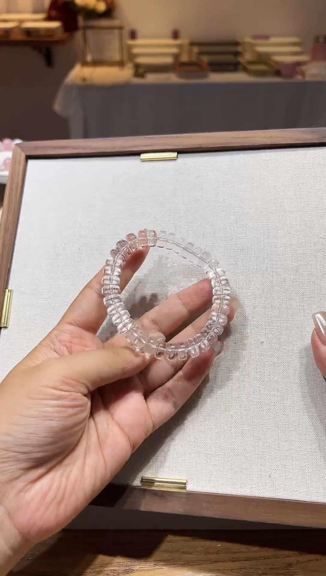 未镶嵌手链水晶双A级白水晶直切卡10