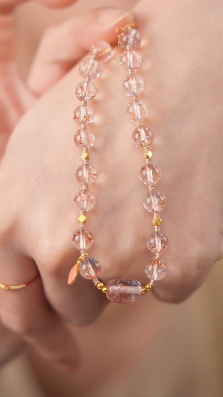 【闪购商品】水晶手串18K金镶嵌超七彼岸花