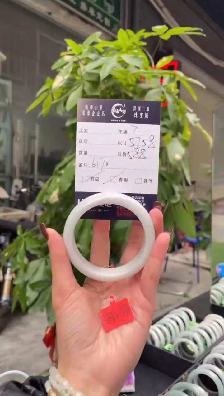 未镶嵌手镯翡翠Q 58正圈 6170