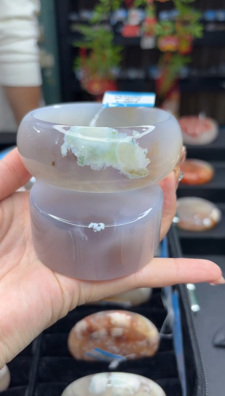 【闪购商品】石英质玉手镯未镶嵌641（65圈赠送镯心）