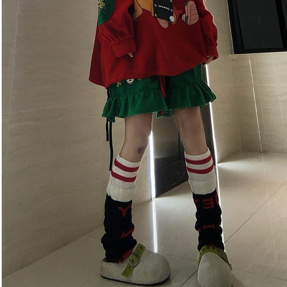 Laurine原创绒面米奇花苞短裤裤