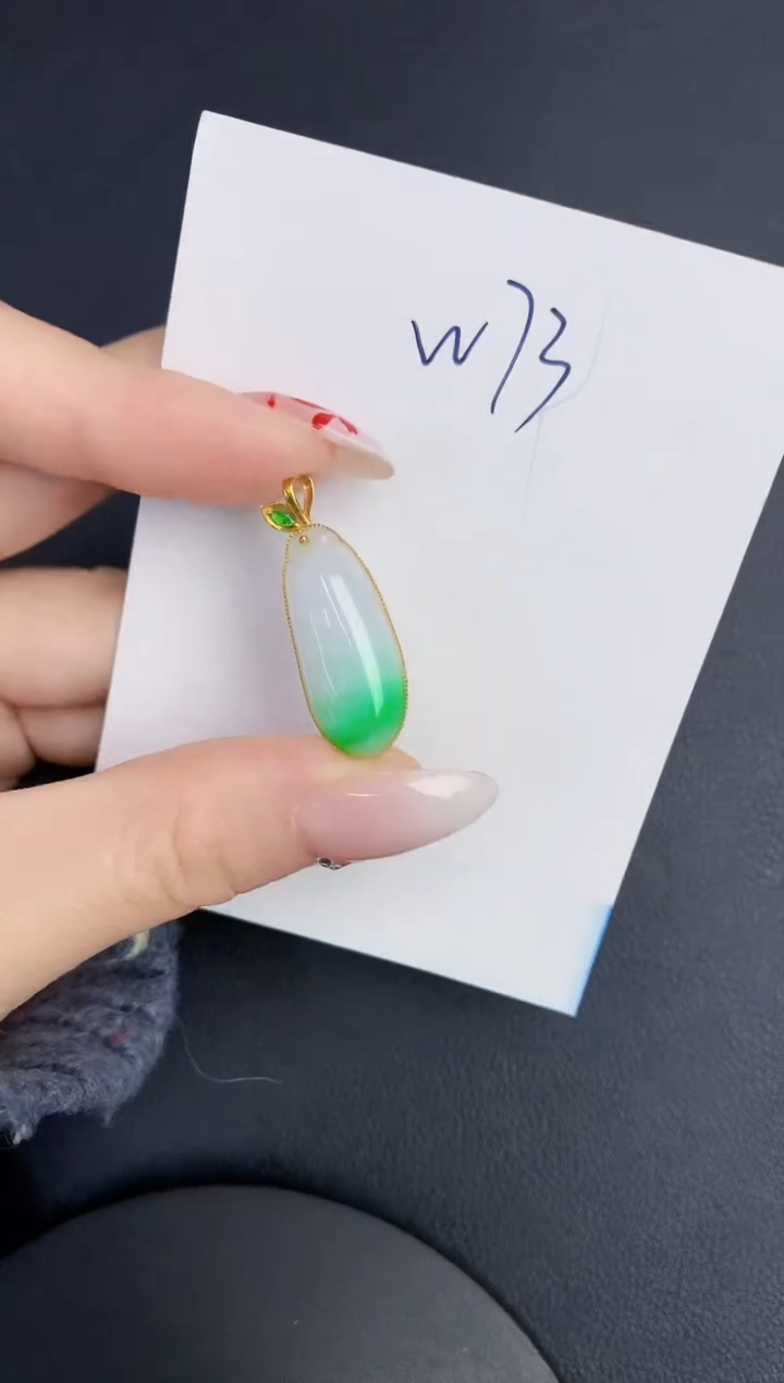 【闪购商品】翡翠颈饰18K金镶嵌0000000000