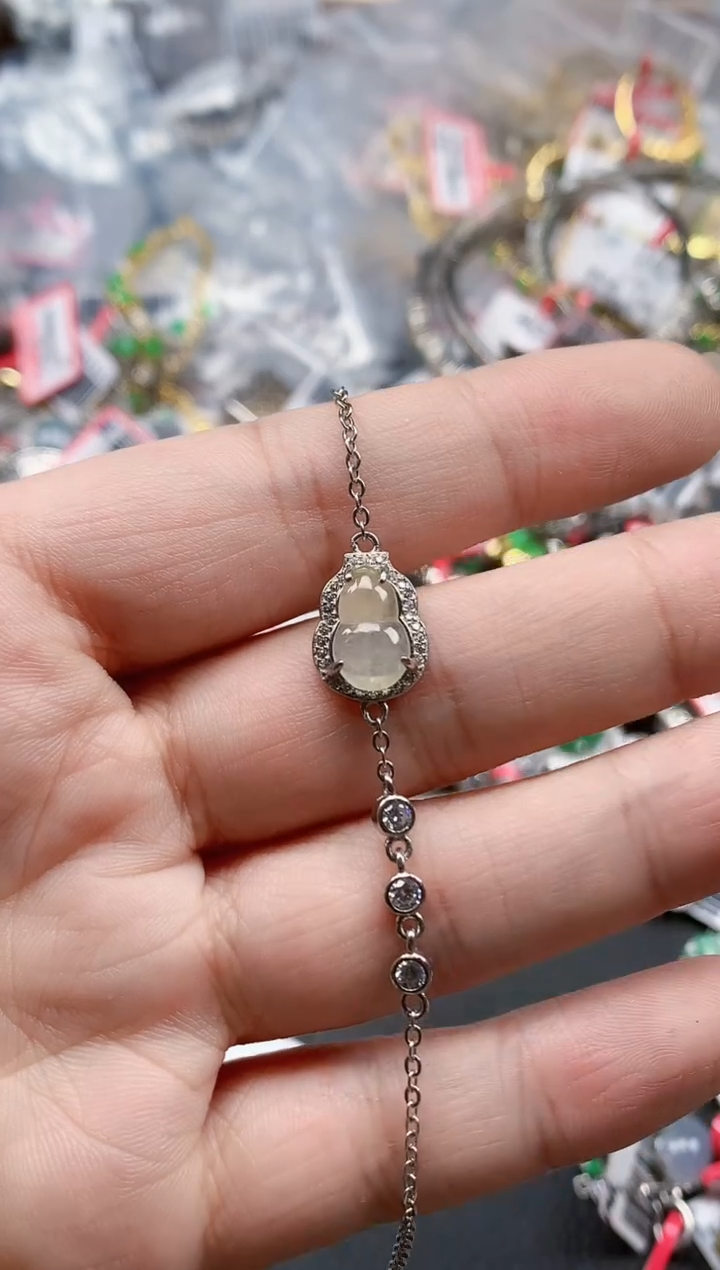 银S925镶嵌戒指翡翠天然A货缅甸翡翠