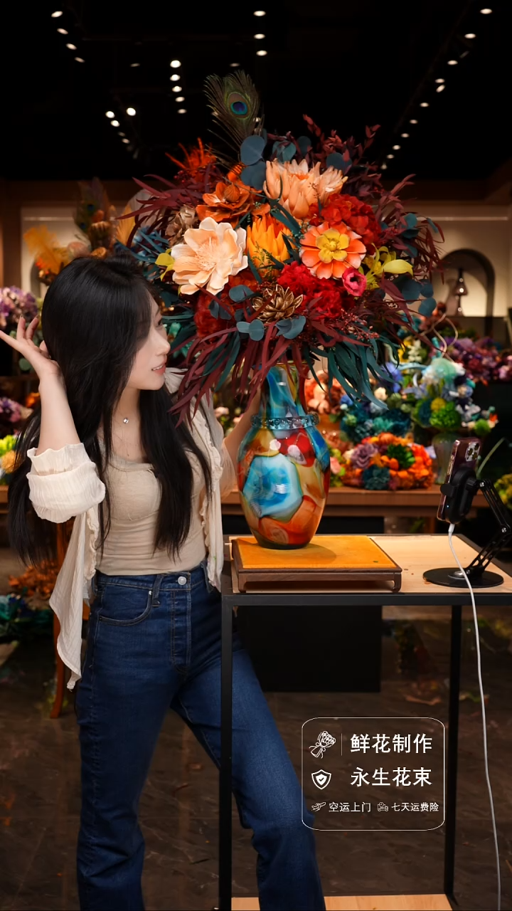 琉璃手工艺品手工花器花束空运包邮送货上门-以图片为准    