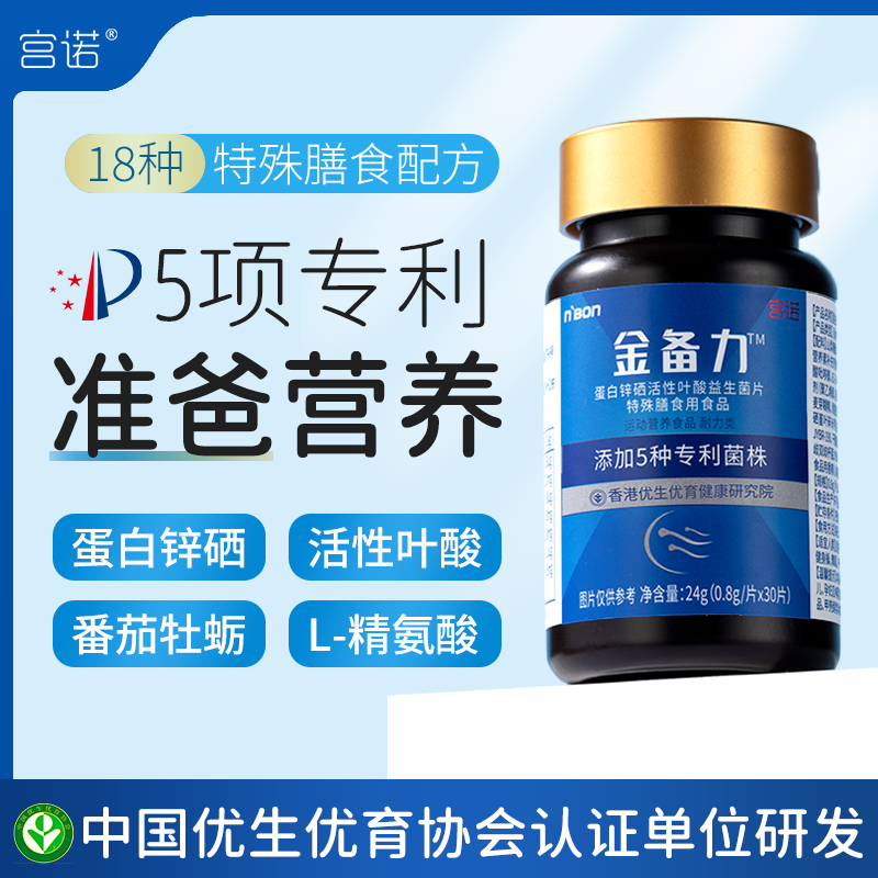 【爆款】金备力锌硒镁番茄牡蛎片维生素B族男性备孕服用男士专用