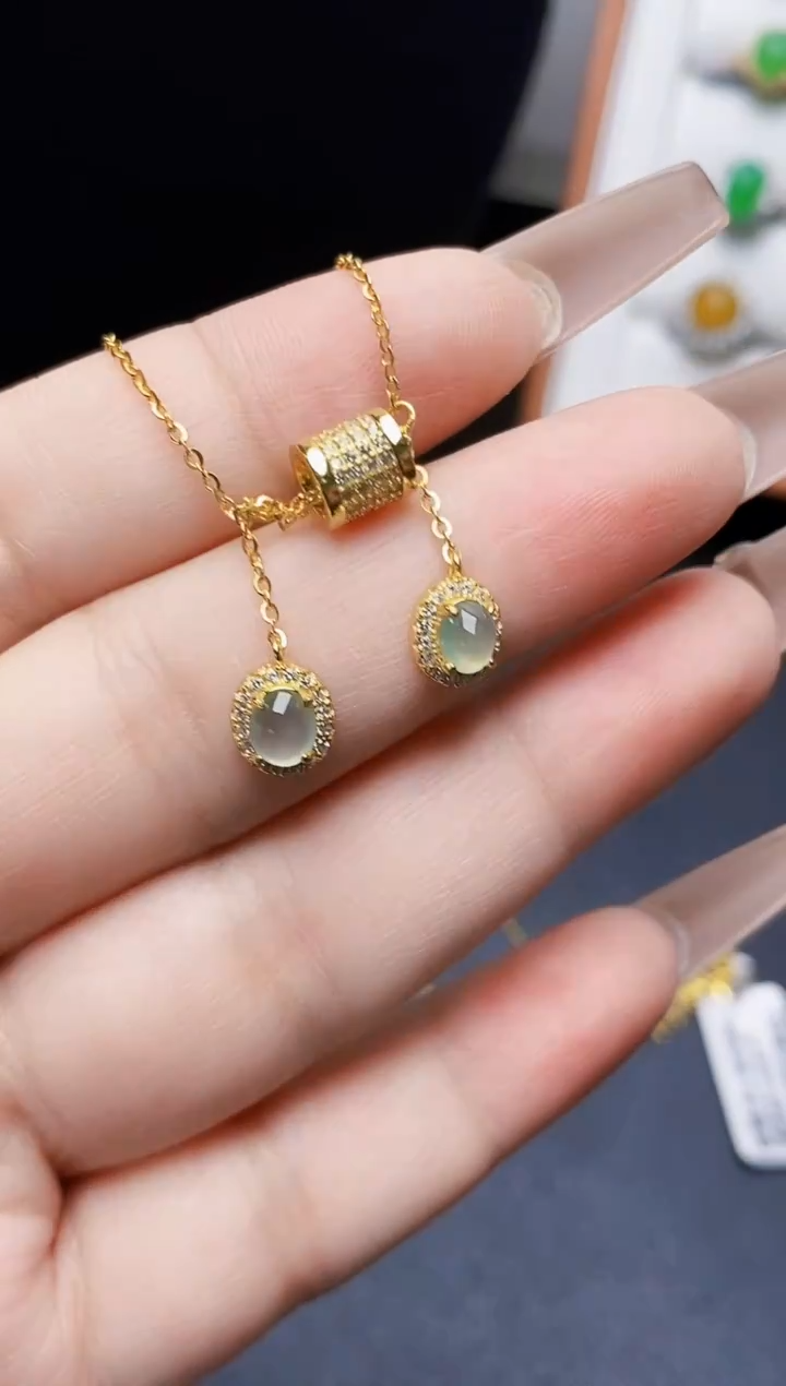 银S925镶嵌戒指翡翠1096