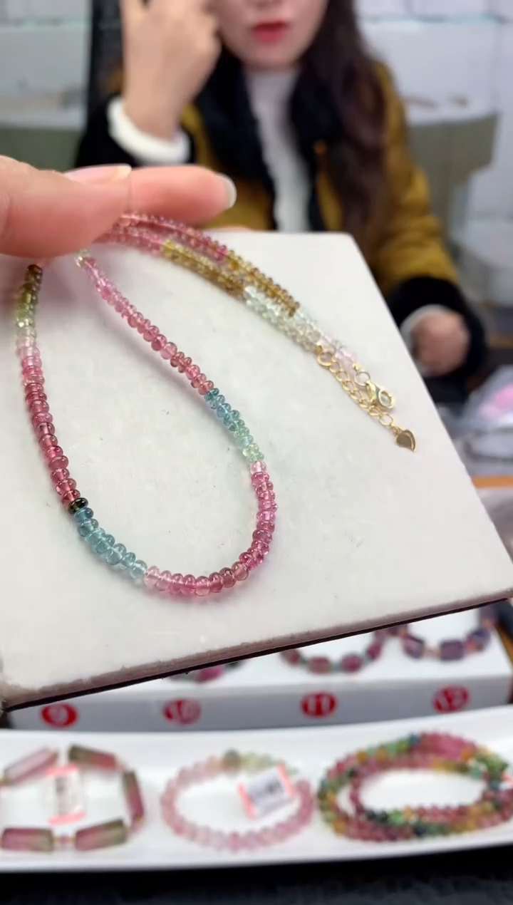 未镶嵌手串碧玺多样性发一条