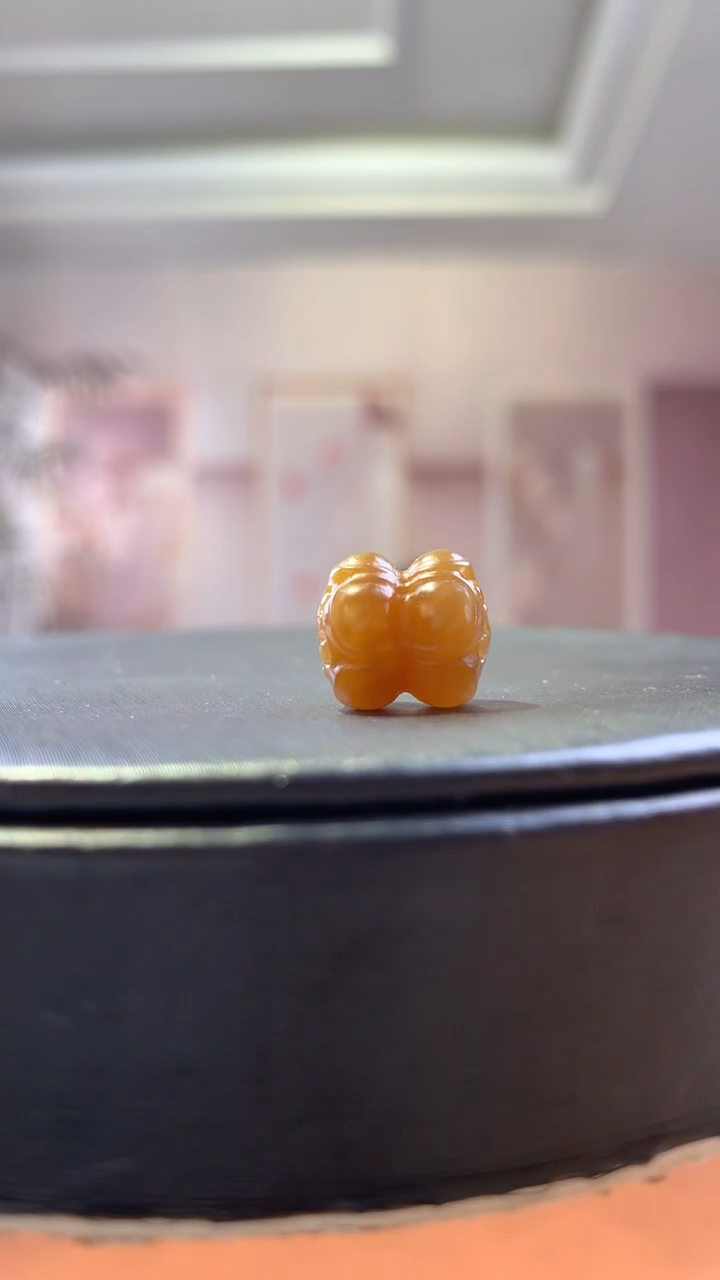 【闪购商品】和田玉挂件未镶嵌且末红糖并蒂莲