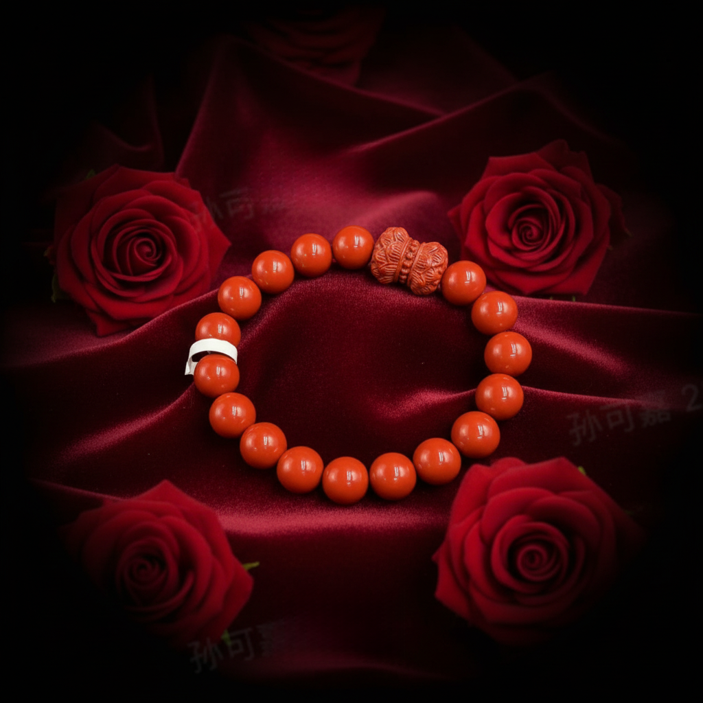 含辰砂工艺品D017  朱砂手串
