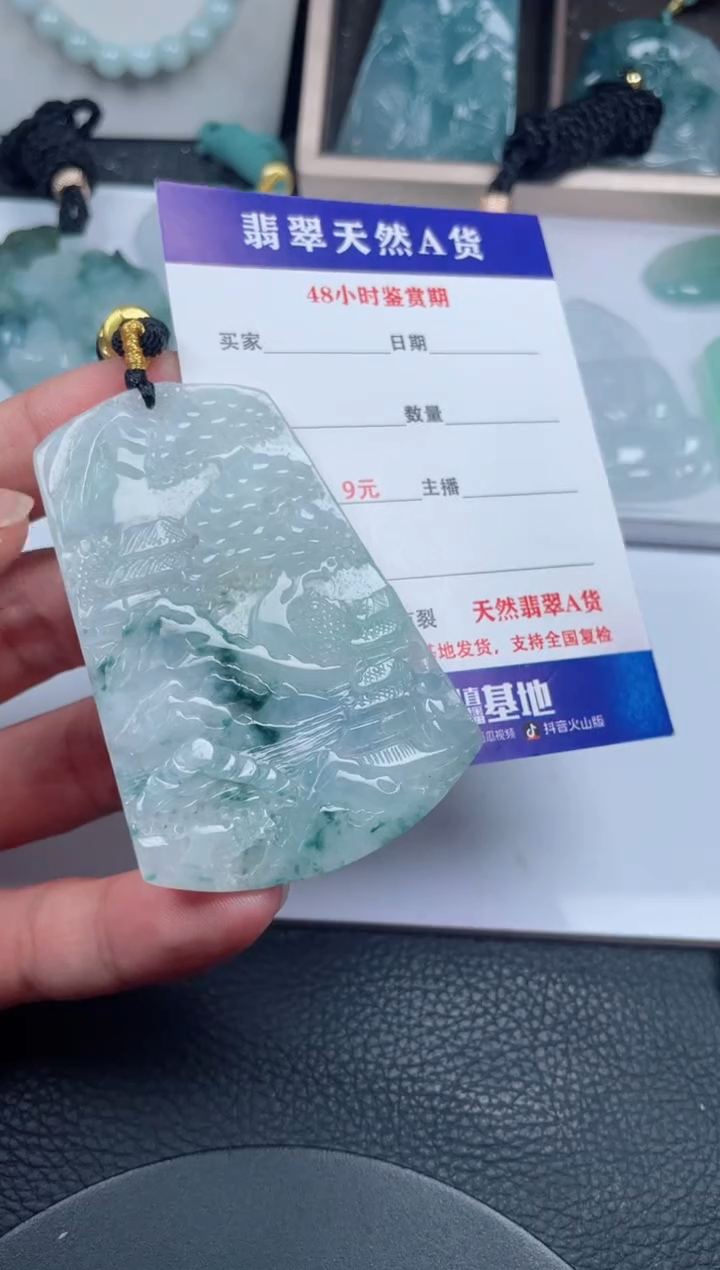 翡翠未镶嵌颈饰         