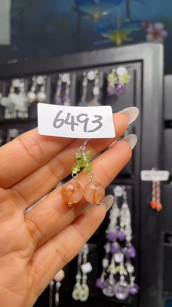 银S925镶嵌耳饰紫晶喜欢拍