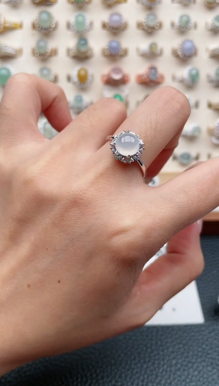 【闪购商品】翡翠戒指银S925镶嵌1111