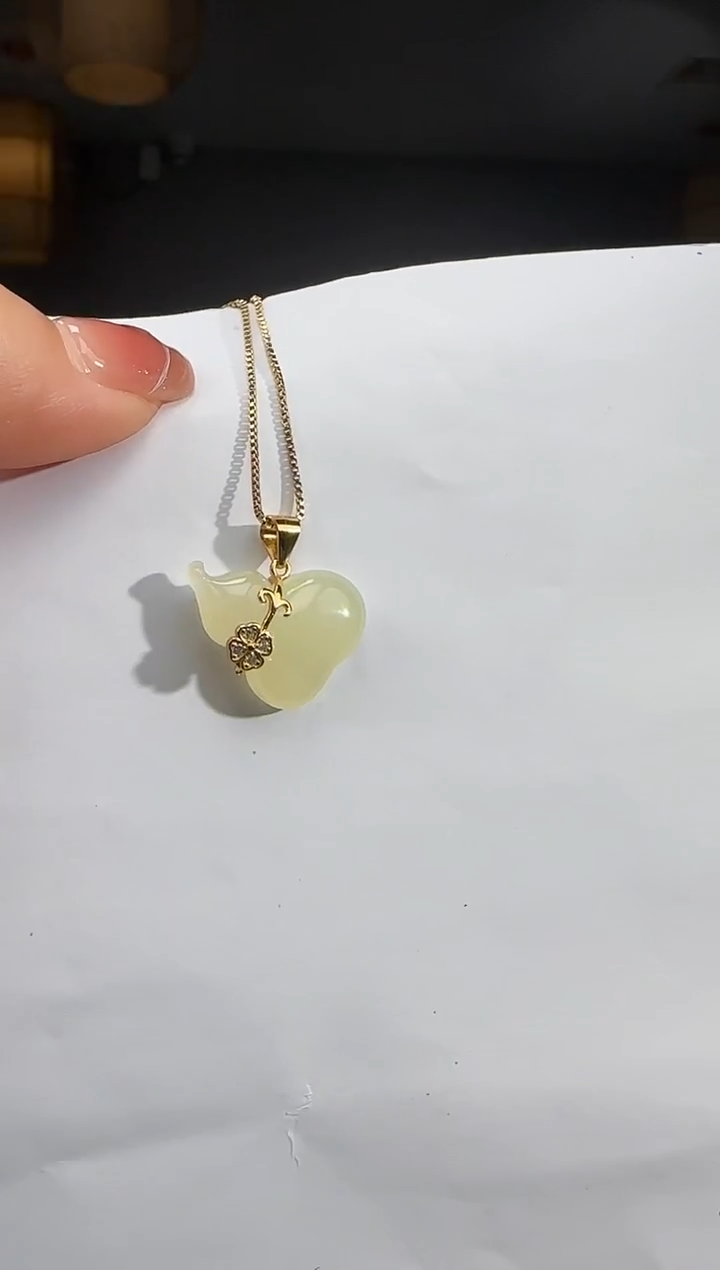 吊坠(不含链)银S925镶嵌和田玉1