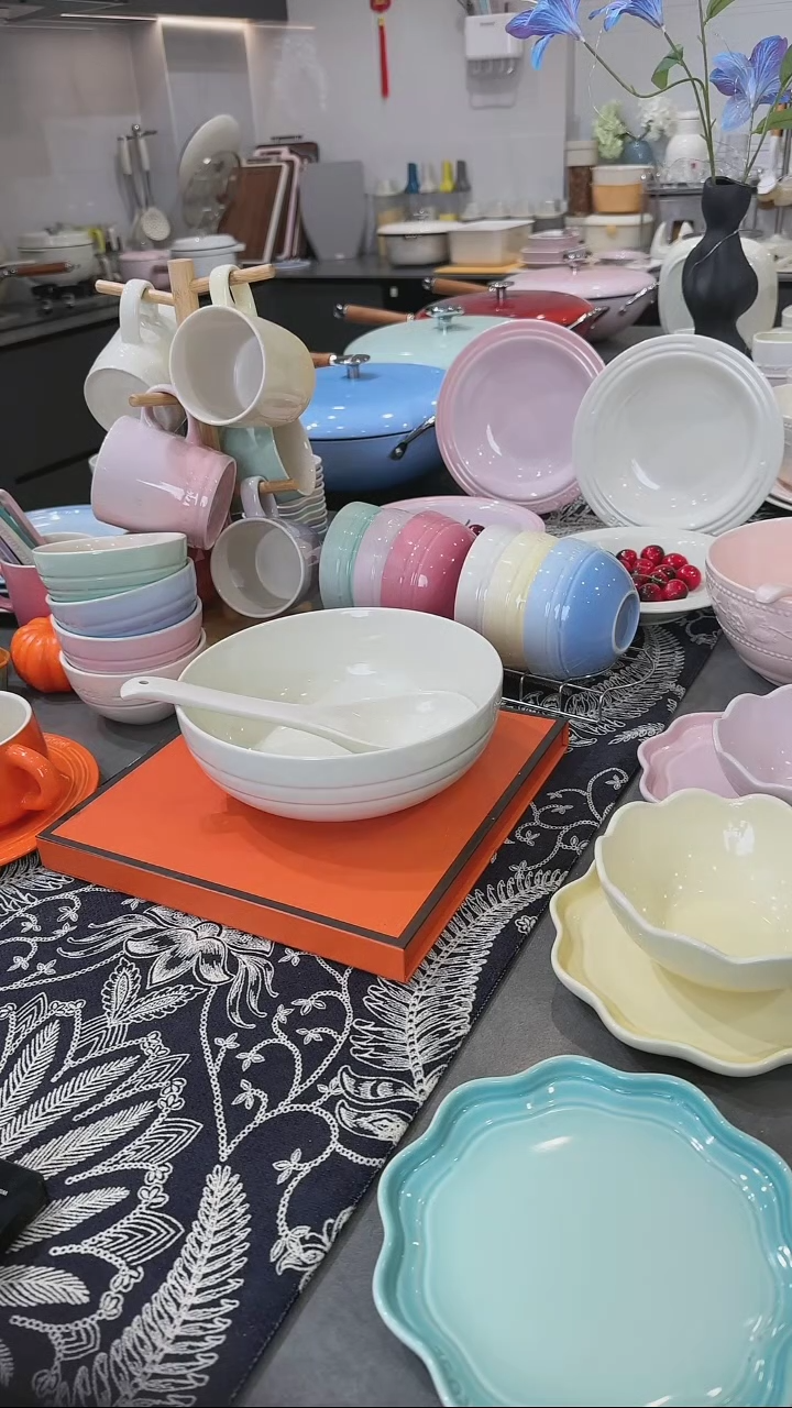 【闪购商品】瓷奶油白-大汤碗汤勺组合装