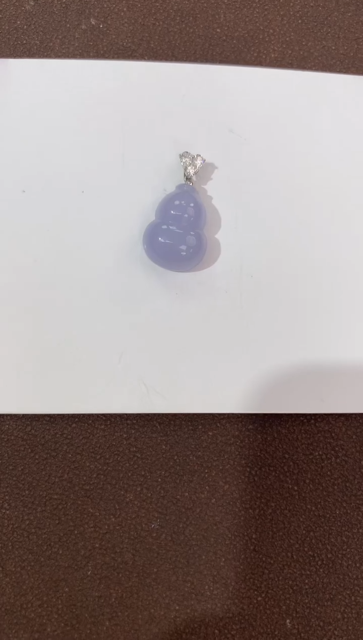 【闪购商品】翡翠颈饰18K金镶嵌天然缅甸a货翡翠