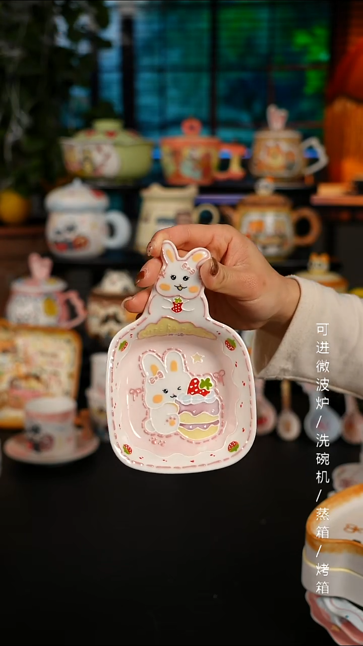 陶瓷便携款景德镇高温釉下彩纯手绘创意瓷