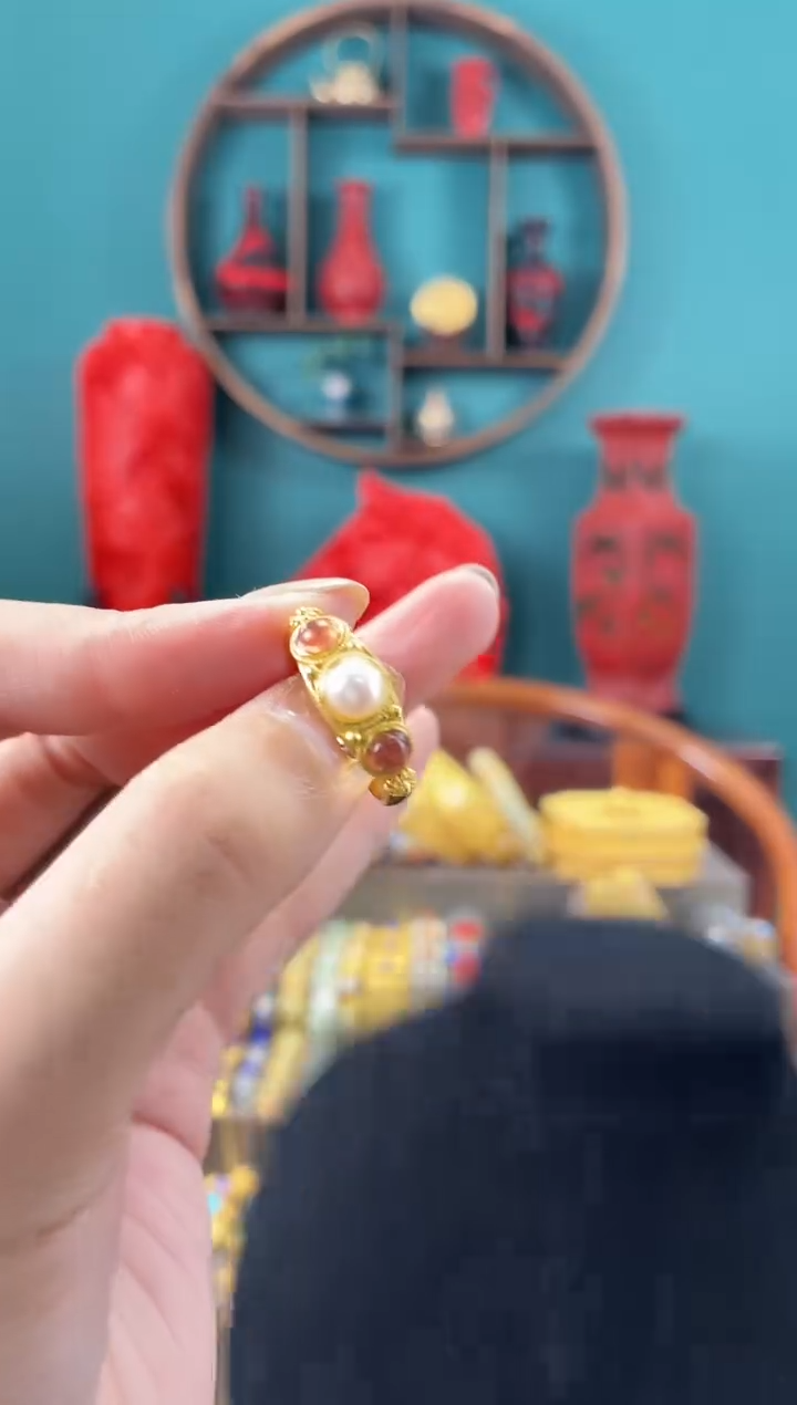 非遗手工花丝镶嵌戒指