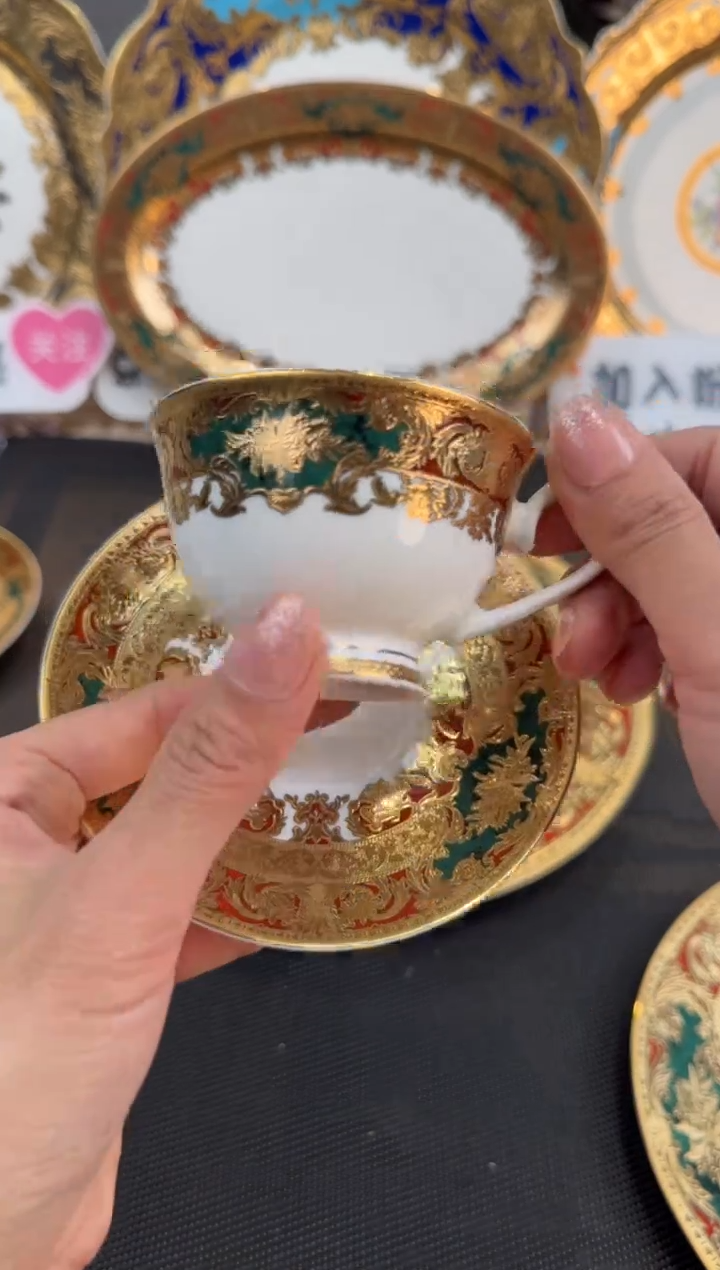 【闪购商品】瓷片90毫升咖啡杯碟福利款