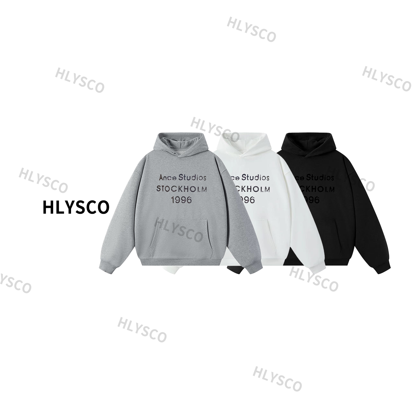 【AS连帽】2025秋冬男女同款重磅潮流棉连帽套头卫衣-W39