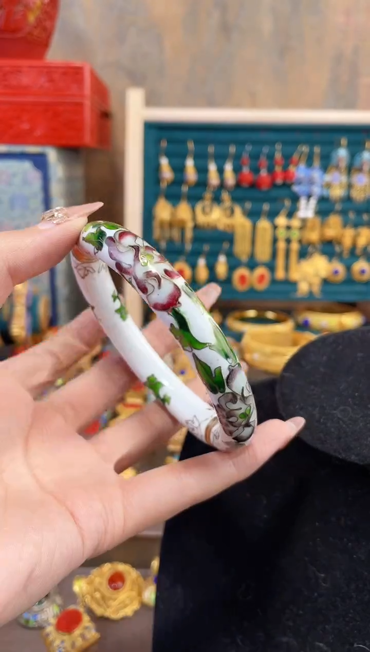 【闪购商品】非遗景泰蓝镯子银蓝开口60-65