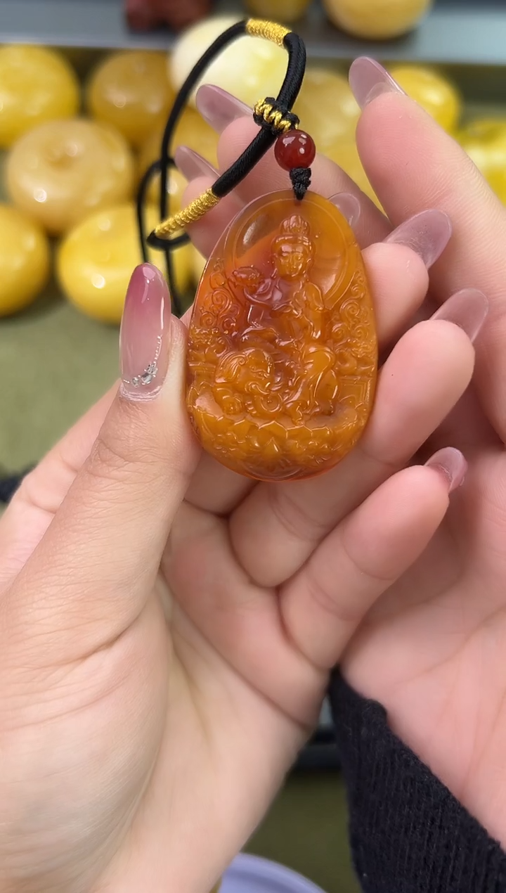 裸石琥珀未镶嵌天然琥珀蜜蜡吊坠