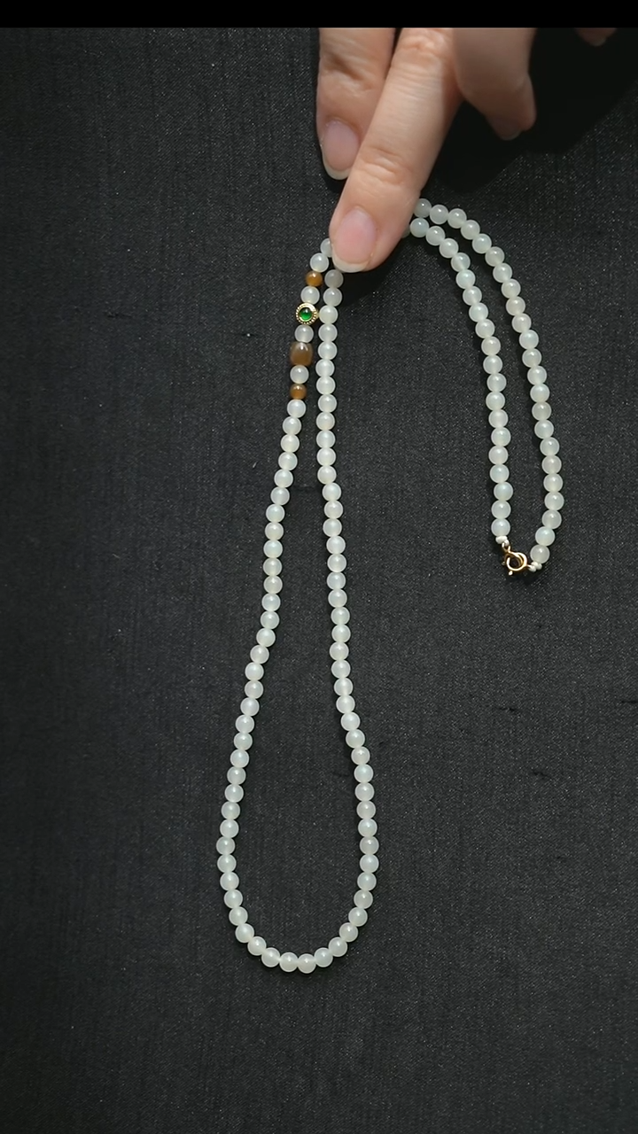 颈饰未镶嵌和田玉4.3mm