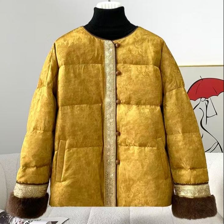 【NA家】宽松网红设计师立领日系轻便女款羽绒服