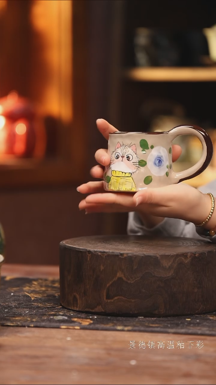 陶瓷景德镇高温釉下手绘陶瓷@L009@